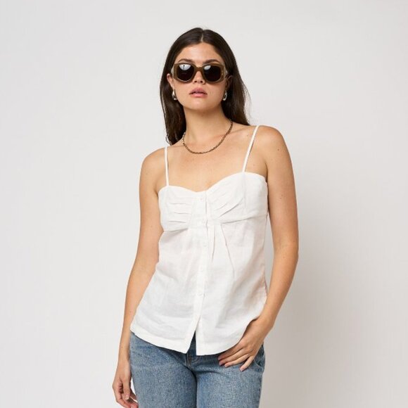 Joie Lavan Sleeveless Top 100% Linen, XL - Picture 2 of 7